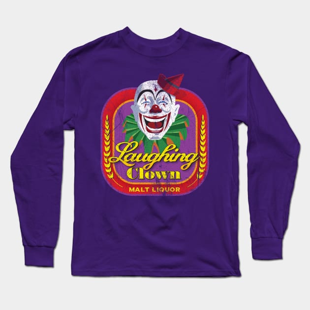 Laughing Clown Malt Liquor Long Sleeve T-Shirt by MindsparkCreative